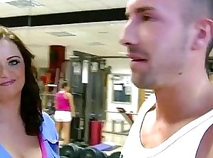 Busty woman ripped by her gym instructor