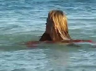 Ines Cudna, PornStar, On The Beach